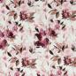 Preview: 65 cm Reststück Swafing French Terry Arvid Blüten und Blätter in Rosa/Beerentönen